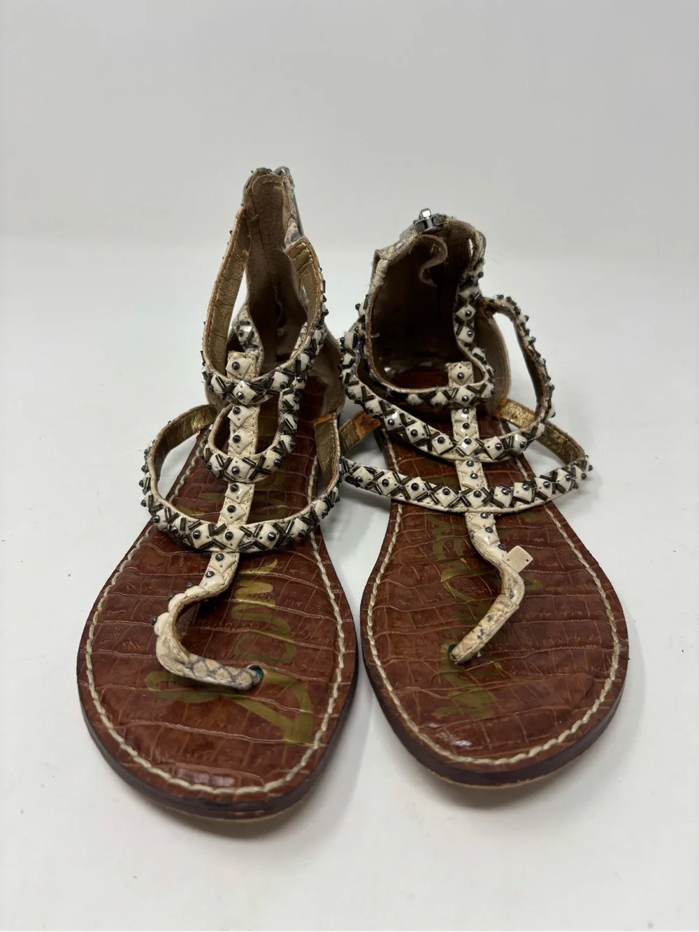 Sam Edelman leopard print calf hair sandals size 5.5